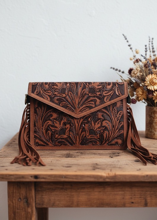 torby na ramię Torebka skórzana ręcznie zdobiona Odisha