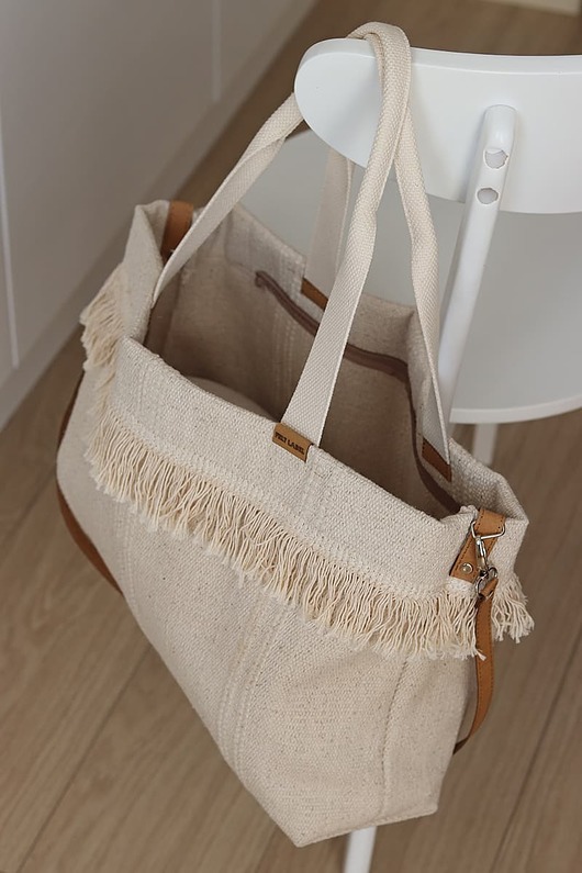 Bawełniana torba w stylu boho felt label