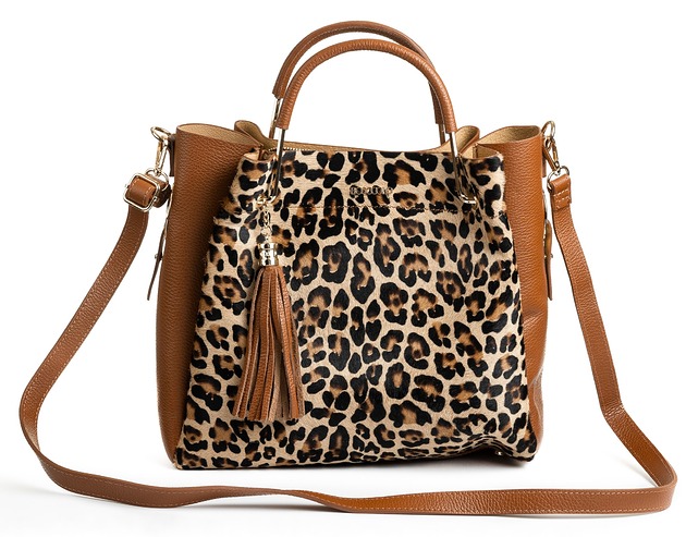 torebki do ręki Torba skórzana Shopper  -  panterka  (7211)