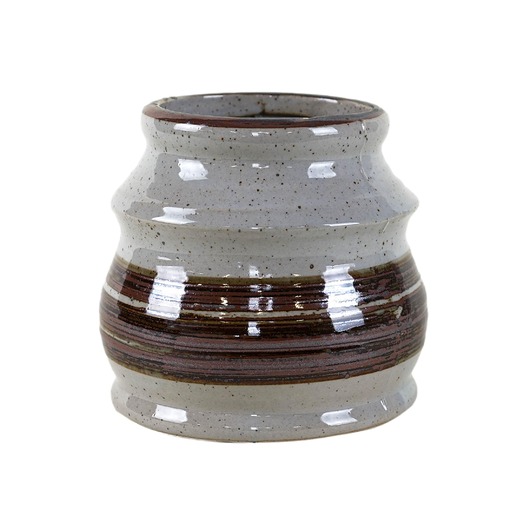 wazony Wazon ceramiczny szary, duński design, lata 60, produkcja: Dania