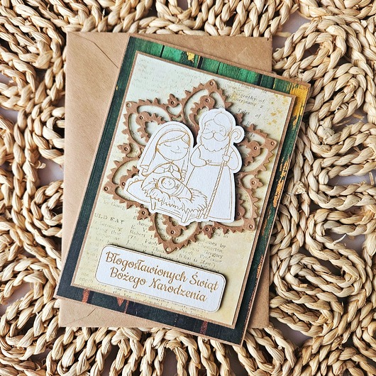 kartki świąteczne Kartka bożonarodzeniowa ze świętą rodziną A6