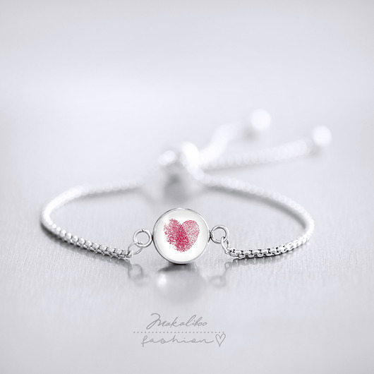 bransoletki ze szkła LOVE - stal nierdzewna