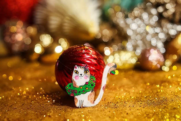 broszki Broszka świąteczny kot