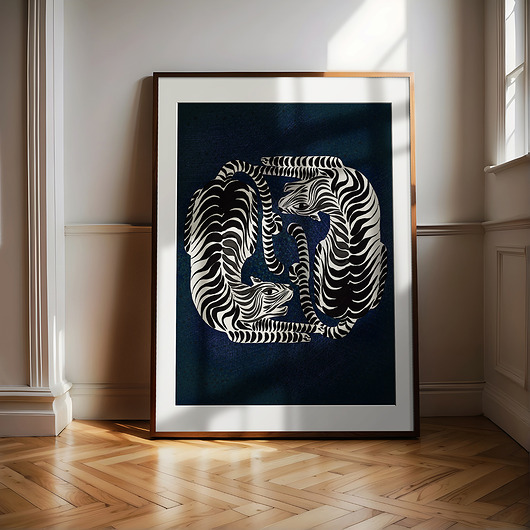 grafiki i ilustracje Grafika SECRET GARDENS II, grafika z tygrysami