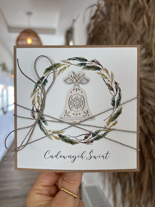 kartki świąteczne Kartka świąteczna ręcznie robiona na Boże Narodzenie Cudownych Świąt