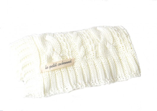 Kocyk bawełniany CREAM Le petit cochonnet