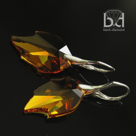 kryształ Swarovski SOLO - liście Black Diamond