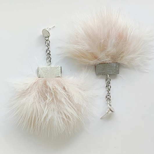 kolczyki z piórami PIÓRKO kolczyki