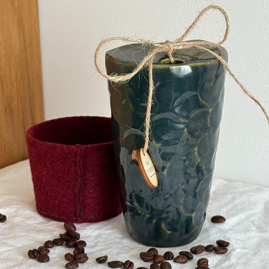 kubki Ceramiczny kubek podróżny 400ml