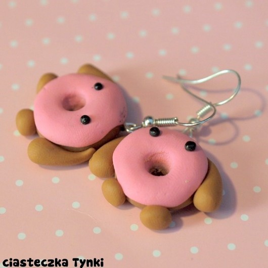 kolczyki donuty (para nr 2) ciasteczkatynki