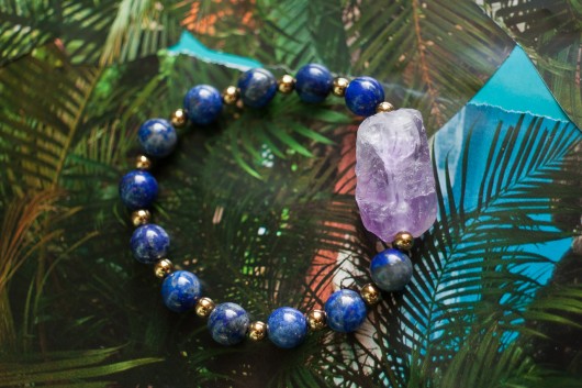 bransoletka: lapis lazuli,hematyt,ametyst lovina