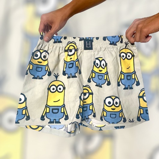 spodnie męskie Spodenki unisex do spania bokserki drugie życie MINIONKI