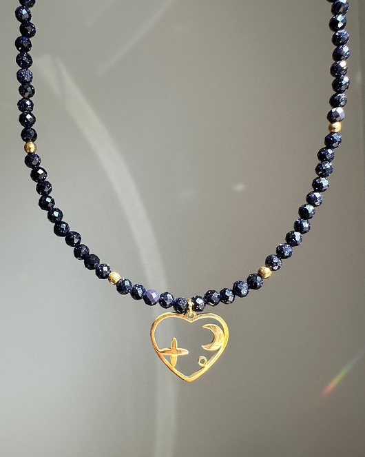 chokery Choker Naszyjnik Noc Kairu Księżyc Serce
