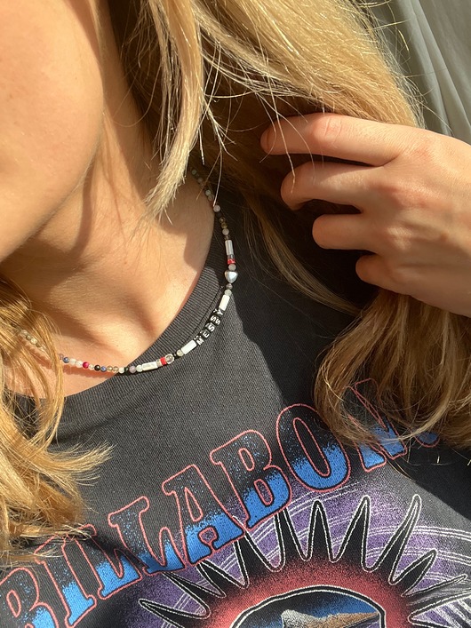 chokery Naszyjnik z pereł i jaspisu cesarskiego