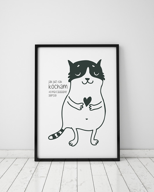 plakat. jak już tak kocham... (format A3) Love Life and Forest