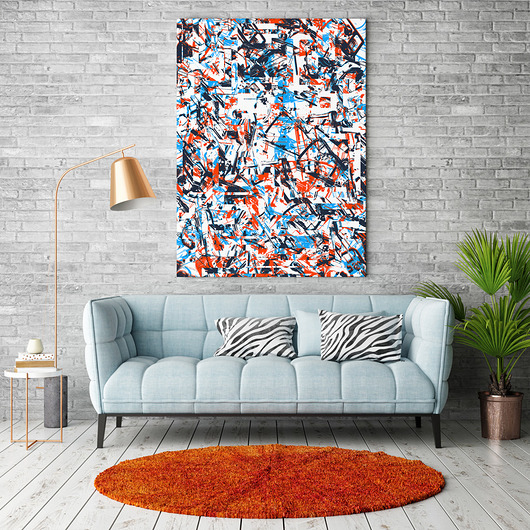Plakat Abstrakcja Orange Blue  HOG STUDIO