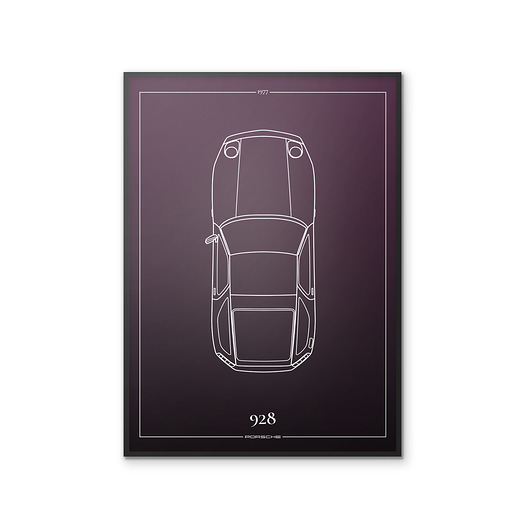 Plakat Motoryzacja - Porsche 928 Peszkowski Graphic
