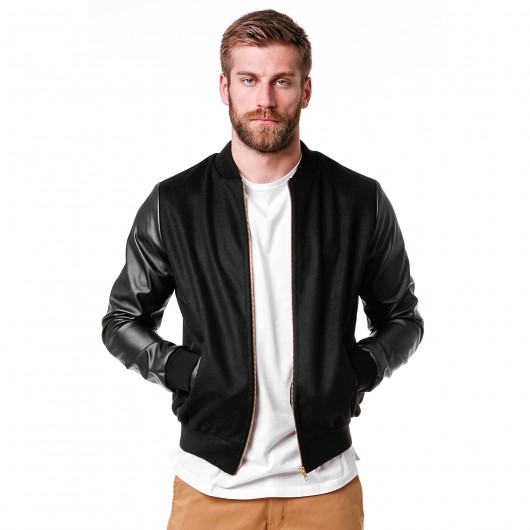 Black Baseball Jacket MISTclthng