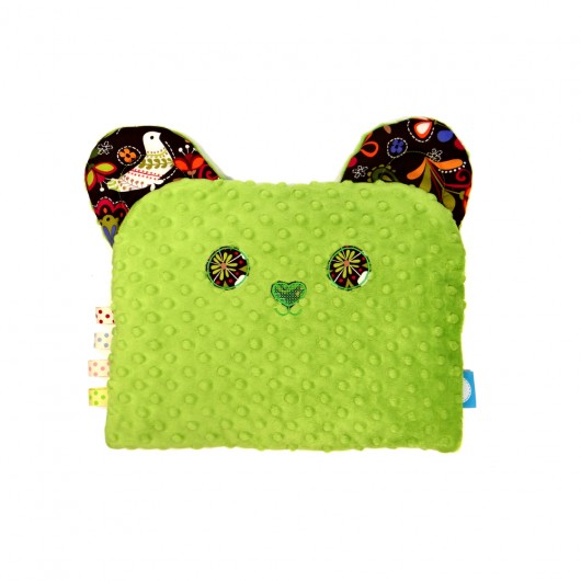 Poduszka SLEEPY BEAR folk/zielony GuGa DESIGN