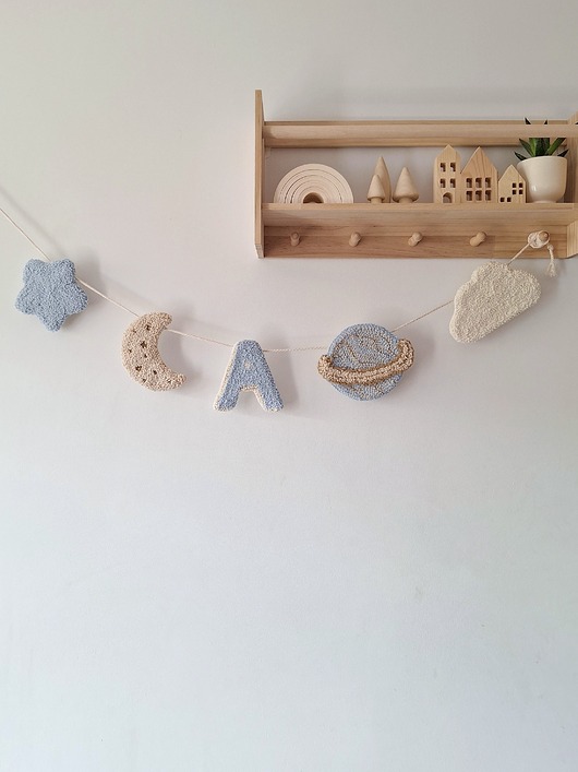 karuzele i girlandy do łóżeczka Personalizowana Girlanda Kosmos 