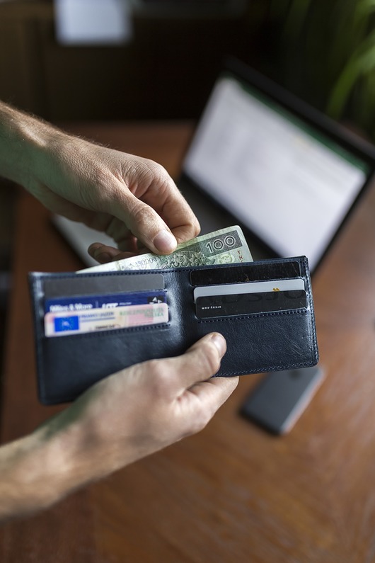 portfele męskie Skórzany męski portfel SLIM z blokadą RFID