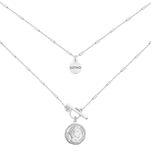 srebrne naszyjniki Srebrny naszyjnik z monetą