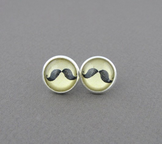 MOUSTACHE - kolczyki sztyfty by Matusevic