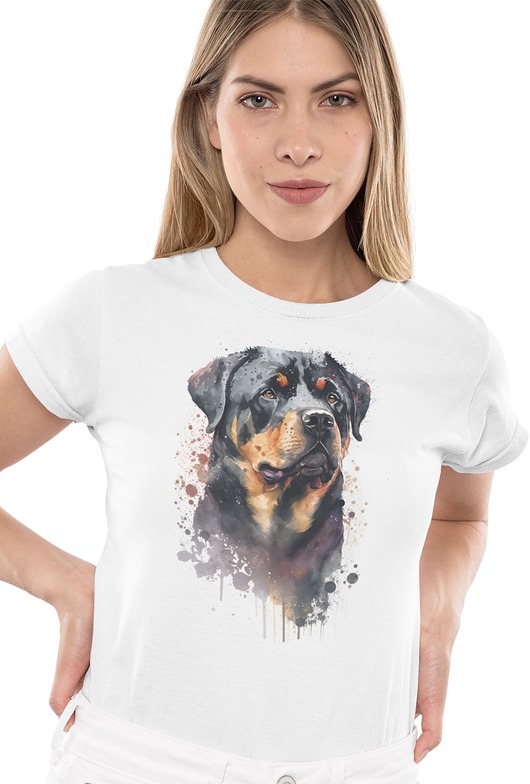 t-shirt damskie Koszulka rottweiler pies rasy psów prezent