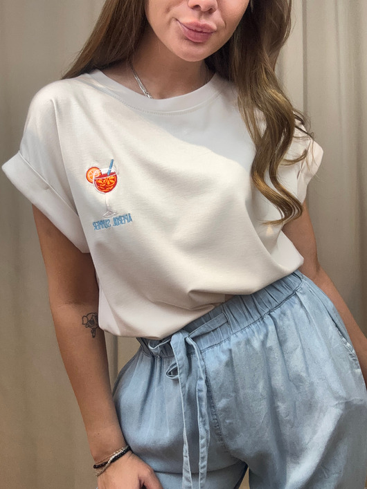 t-shirt damskie T-shirt Aperol Beige