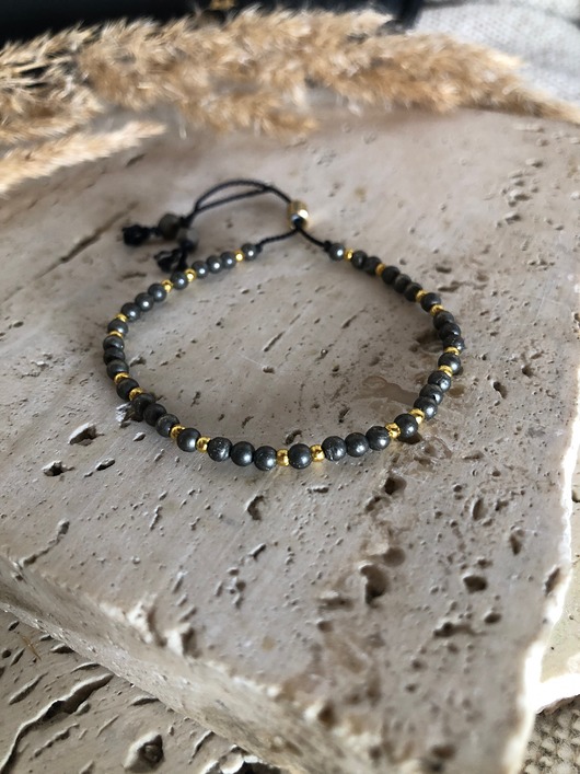 bransoletki z kamieni naturalnych Bransoletka piryt