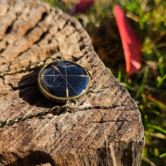 bransoletki z żywicy Dwustronna bransoletka z dmuchawcem