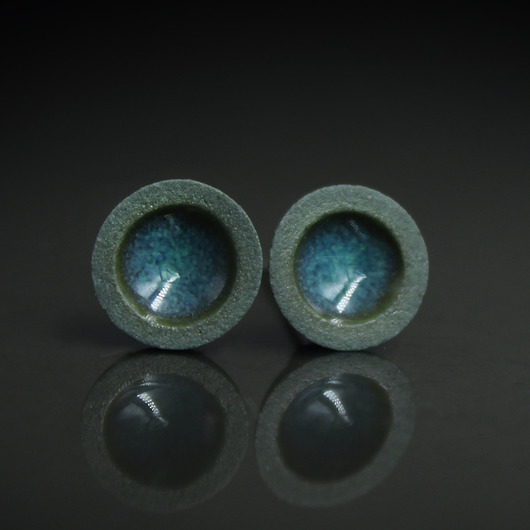kolczyki ceramiczne Drobinki 11mm /stal chirurgiczna/