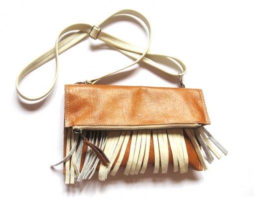 Caramel Fringe Bag - skórzana torebka sabi tatka