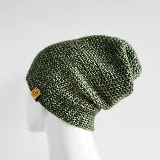 czapki damskie Przejściowa czapka  bawełna merino COSY oliwkowa