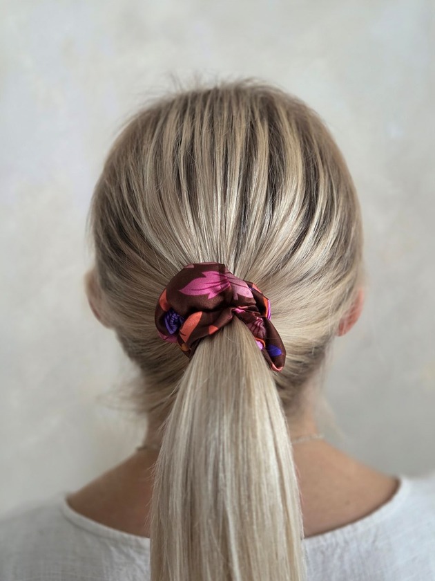 gumki do włosów Gumka jedwabna, scrunchie, wild last summer MIDI