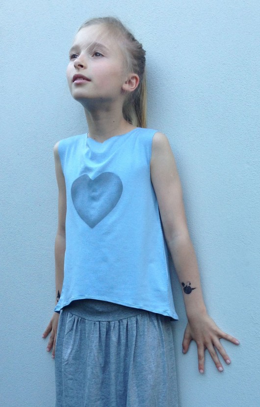 Heart bluzka z sercem  Cream