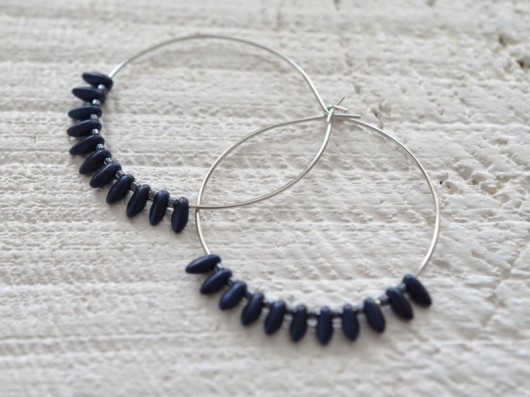 Silver hoops Made by Magda