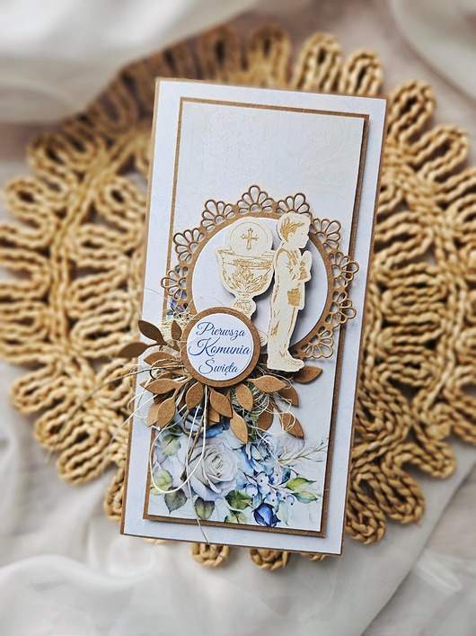 kartki na komunię Kartka komunijna dla chłopca