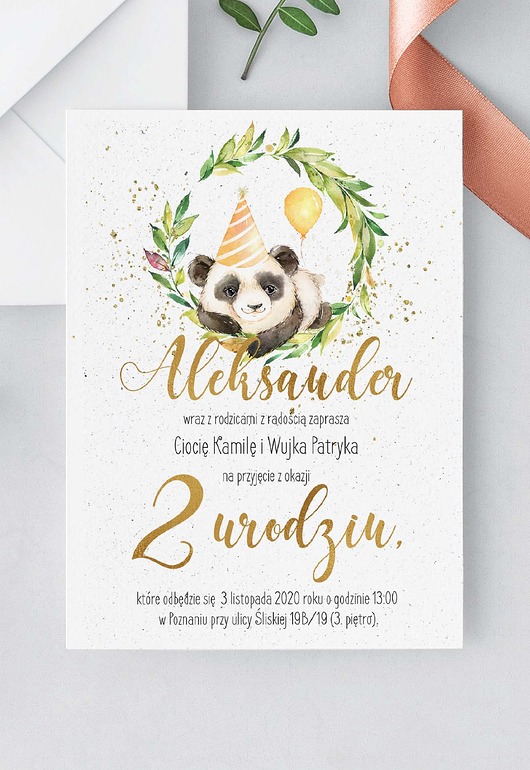akcesoria dziecięce - różne Zaproszenie na urodziny REZERWACJA