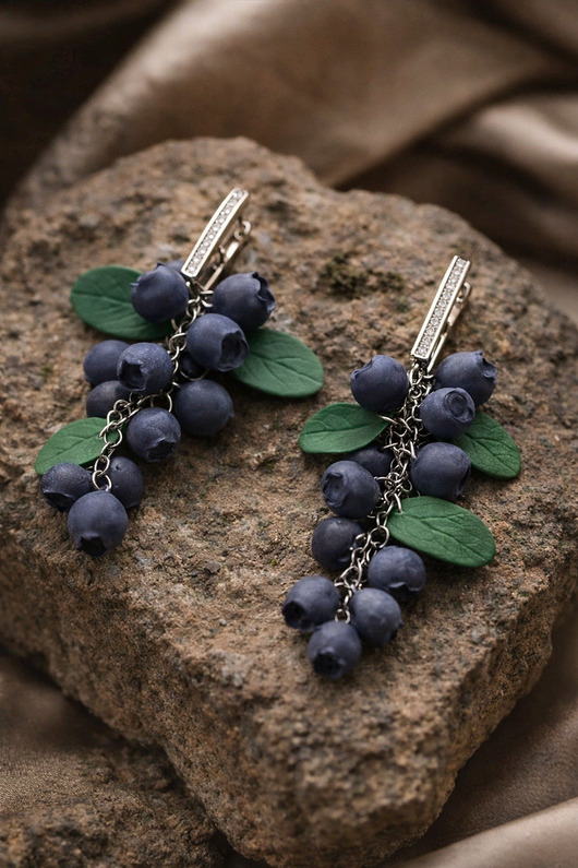 kolczyki - inne Kolczyki borówki leśne