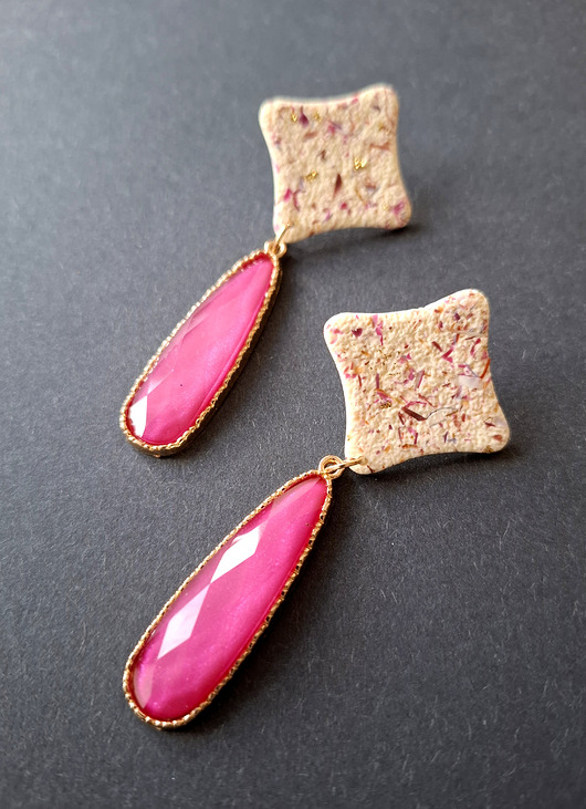 kolczyki z masy plastycznej Kolczyki confetti no1