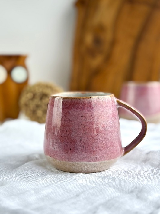kubki Filiżanka / kubek beczułka ręcznie robiony 320 ml  - Malinowy mus