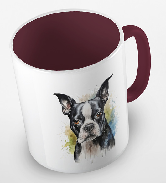 kubki Kolorowy kubek "Boston terrier" - mix kolorów