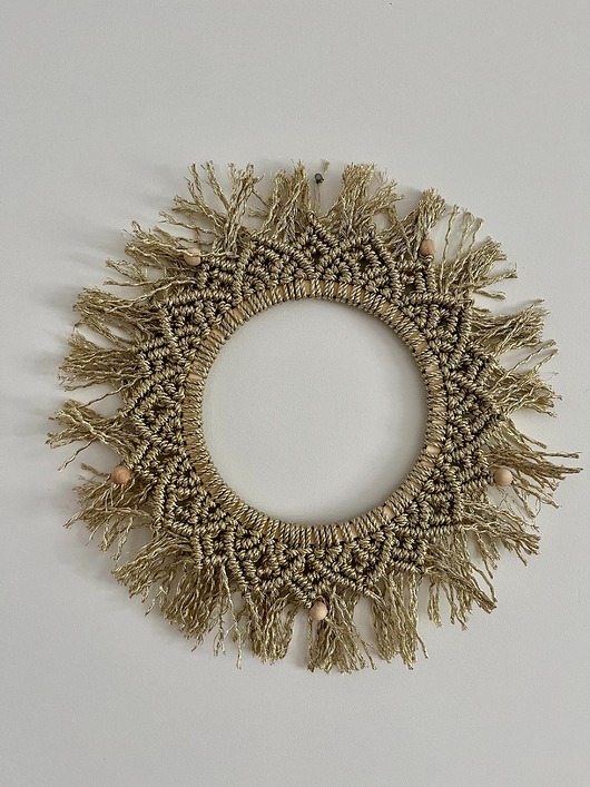 makramy Makrama Boho  Mandala Gold