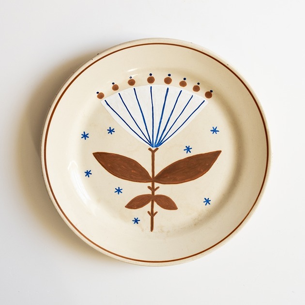 Ozdoby na ścianę Talerz na ścianę - kwiatek