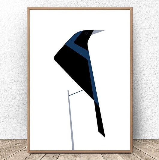 plakaty Plakat skandynawski "Kruk" A3 (297mm x 420mm)