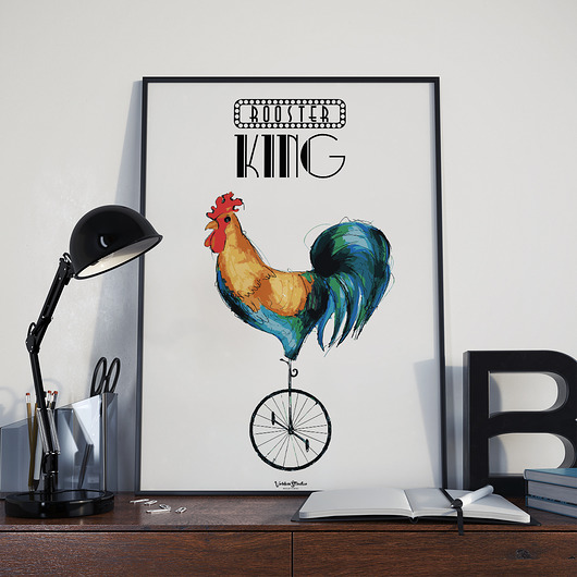 Plakat "Rooster King" Joanna Klupś