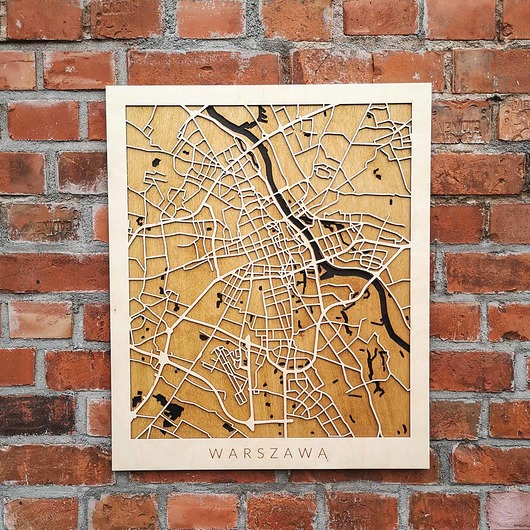 Ozdoby na ścianę Warszawa (Dark)