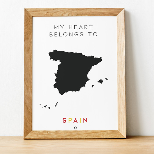 Plakat My heart belongs to Spain(Hiszpania) Moje Metro