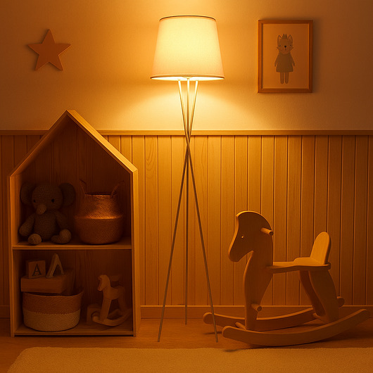 lampy do pokoju dziecka Dziecięca lampa stojąca do czytania na trójnogu TOKIO
